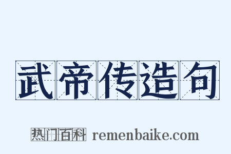 武帝传造句是什么意思的图片